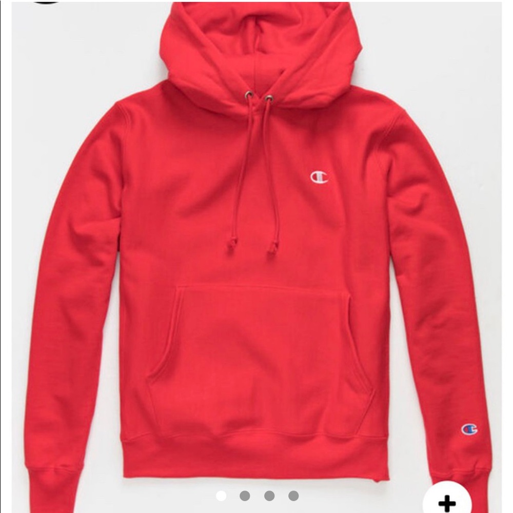 Red champion hoodie